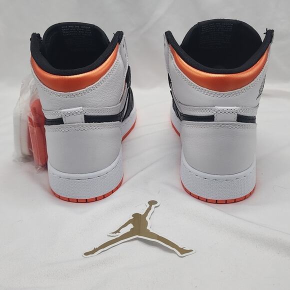 NIKE JORDAN AIR 1 RETRO HIGH OG GS ELECTRO ORANGE SNEAKERS 5Y 575441-180 NIB - Picture 8 of 16